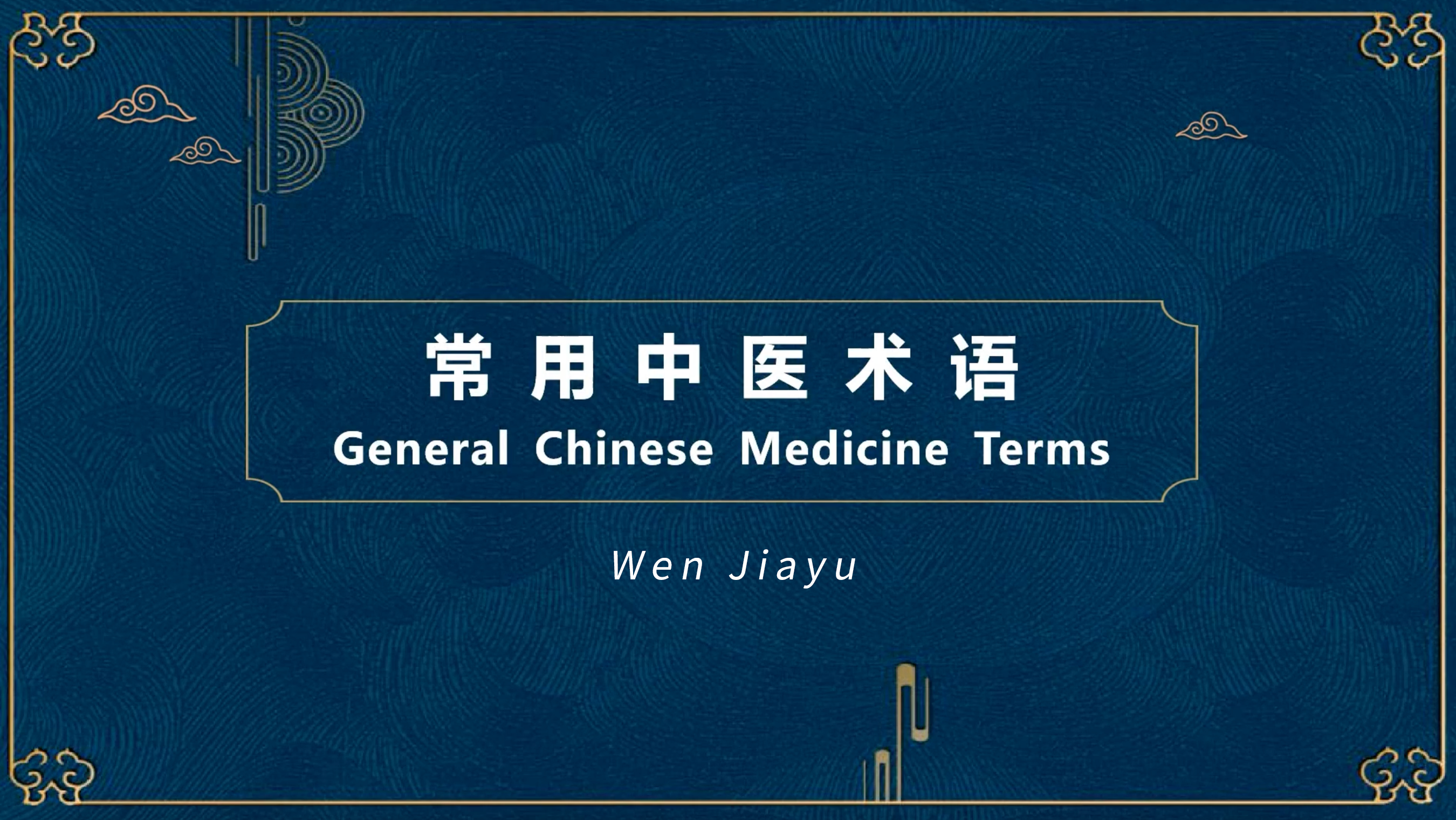 General Chinese Medicine Terms-Wen Jiayu