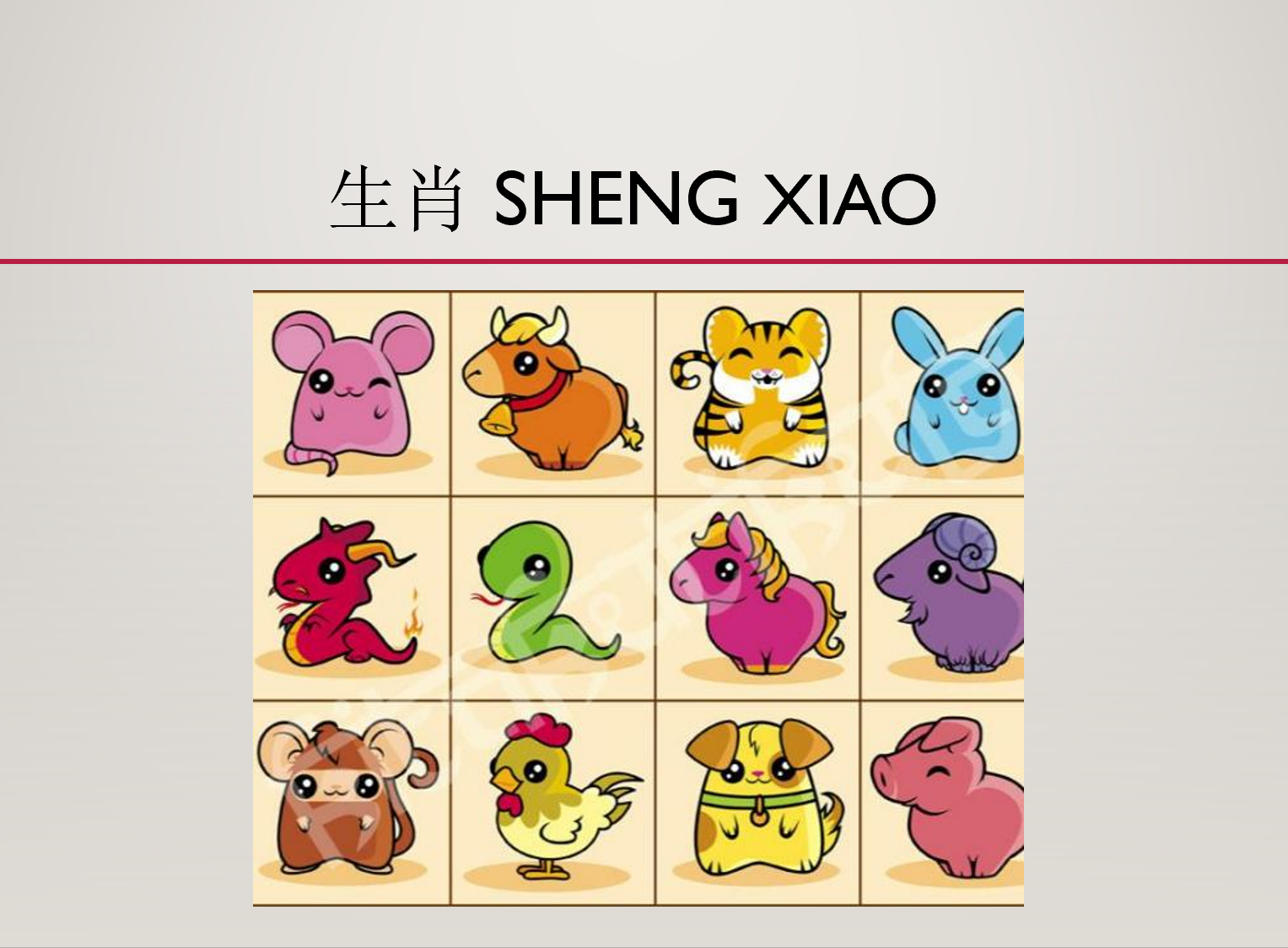 Twelve chinese zodiac signs