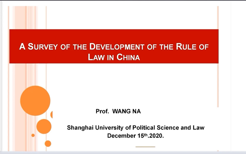 A Survey of the Development of the Rule of Law in China（Adult Leaners and Young Leaners）