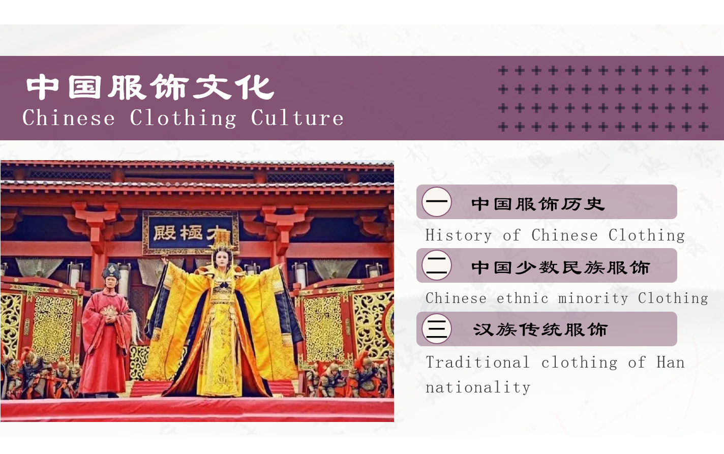 Chinese Traditional Culture—Chinese Clothing Culture