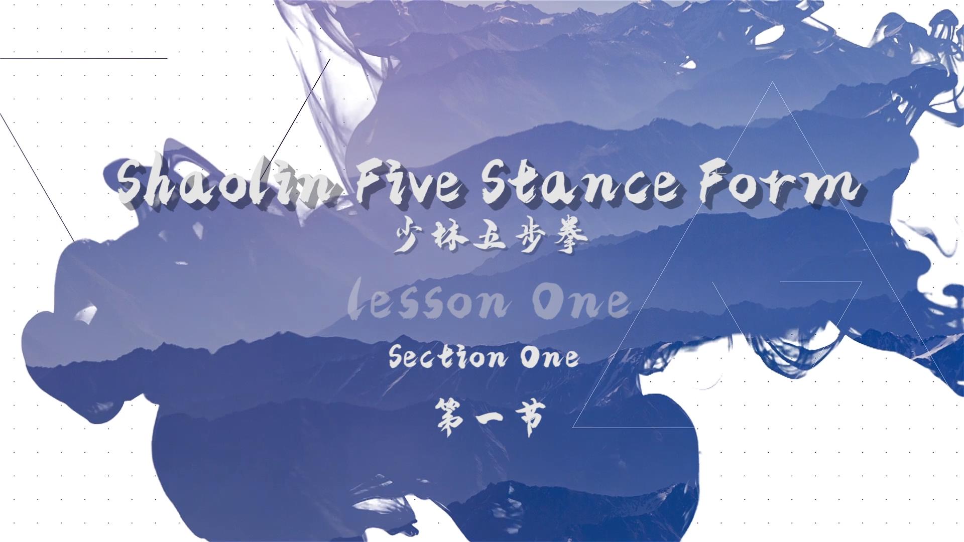 Shaolin Five Stance Form  Section