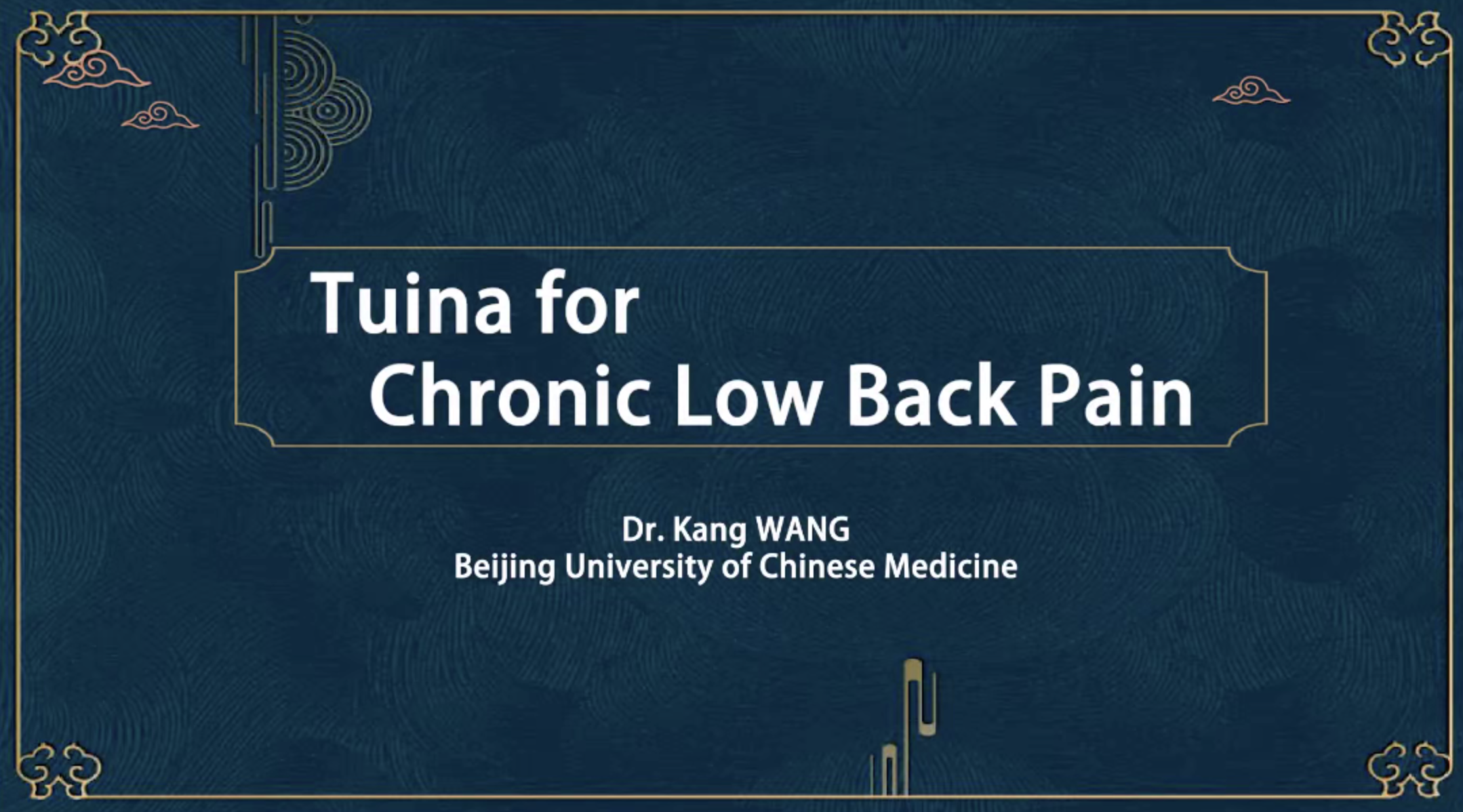 Wang kang+Tuina for Chronic Low Back Pain in TCM