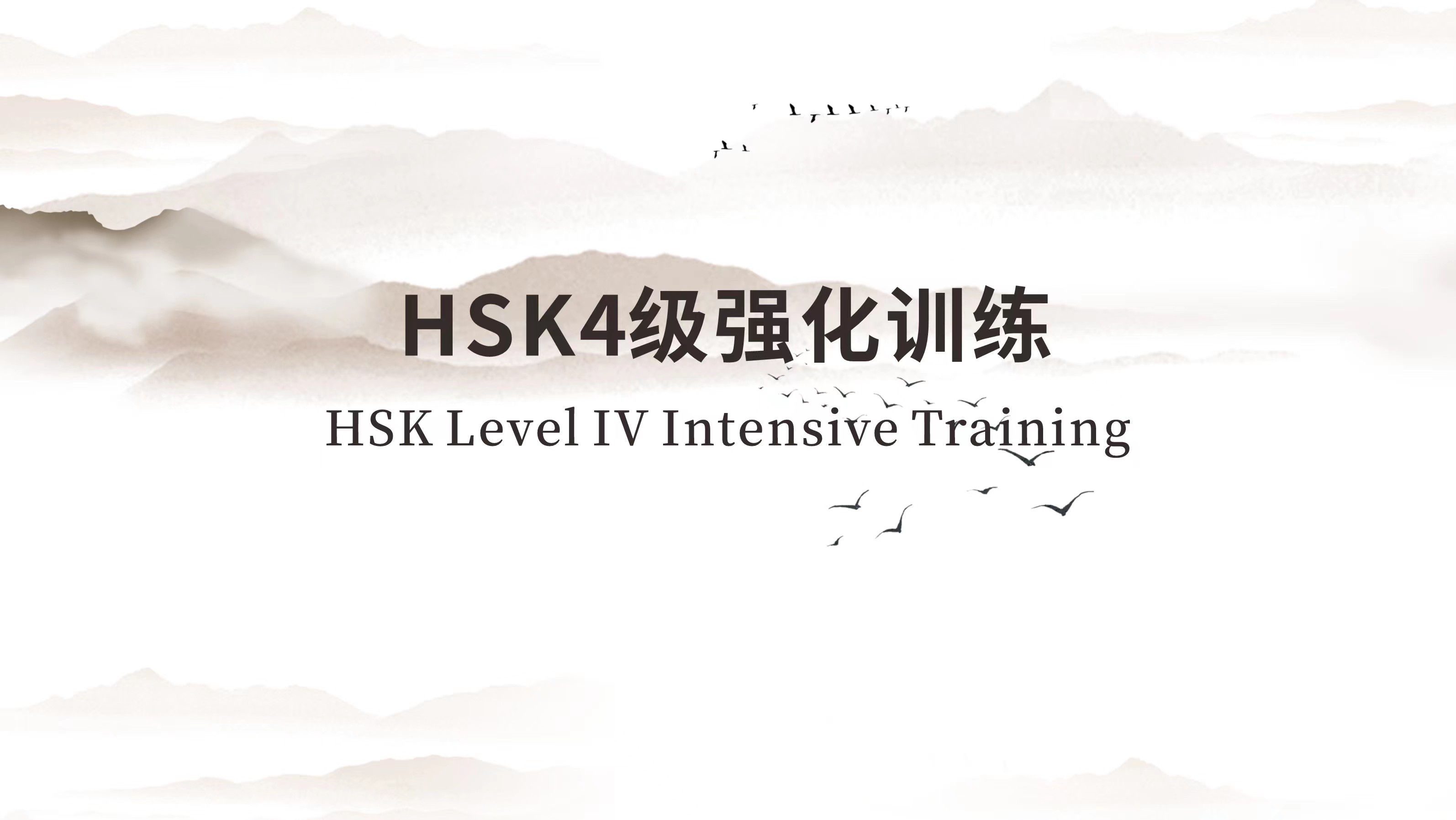 HSK Level IV Intensive Training