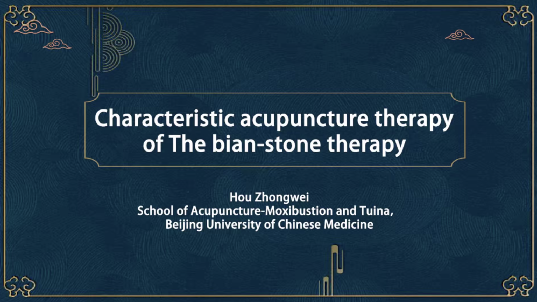 Hou zhongwei+Characteristic acupuncture therapy of The bian-stone therapy
