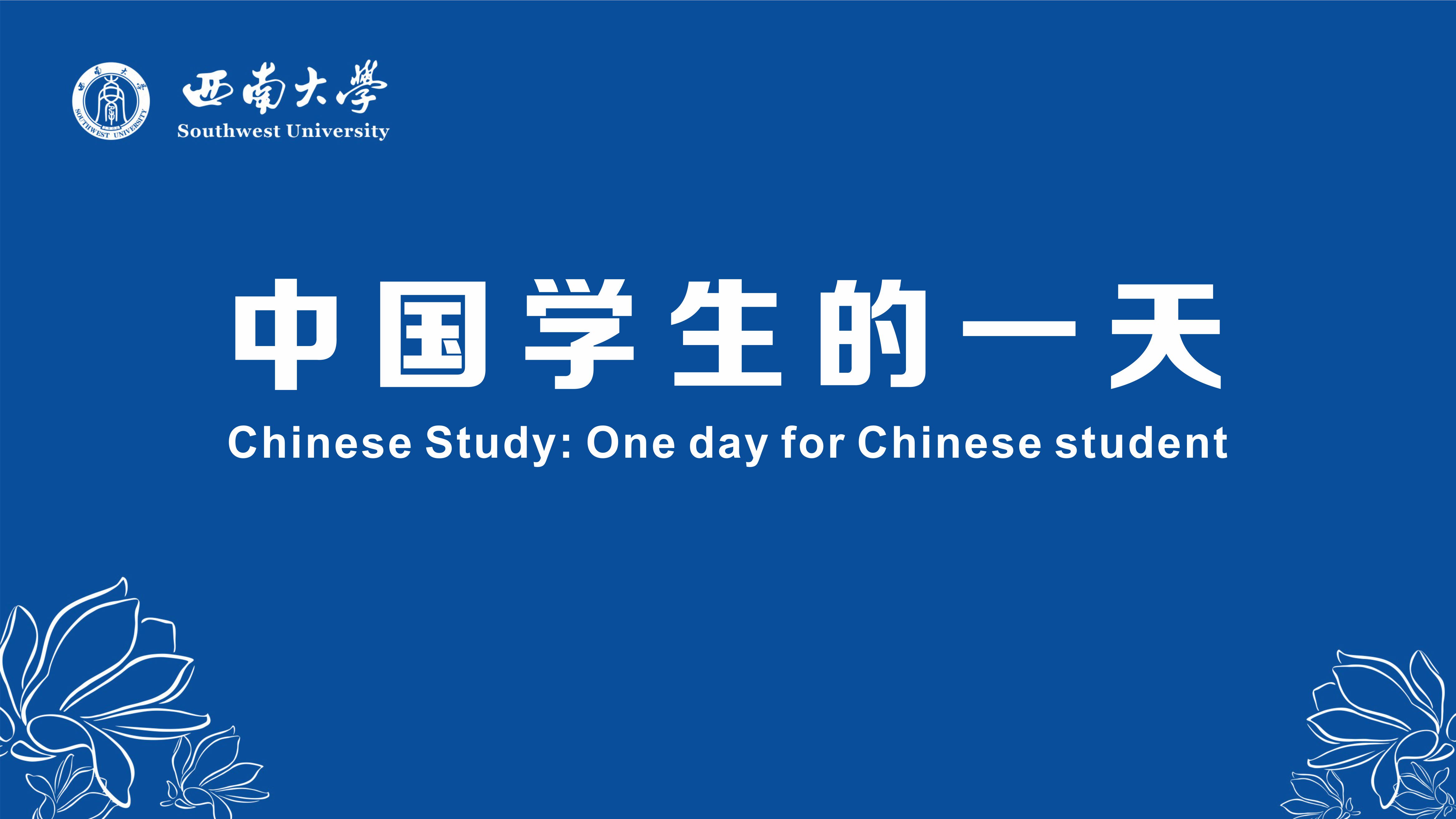 One day for  Chinese student