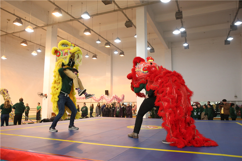 The Students Trying Lion Dance.JPG